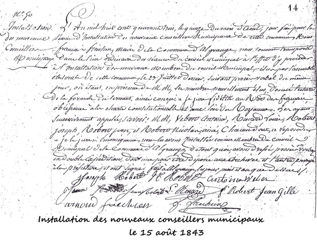 Le Conseil municipal d'Algrange de 1789 à l'annexion (1871)