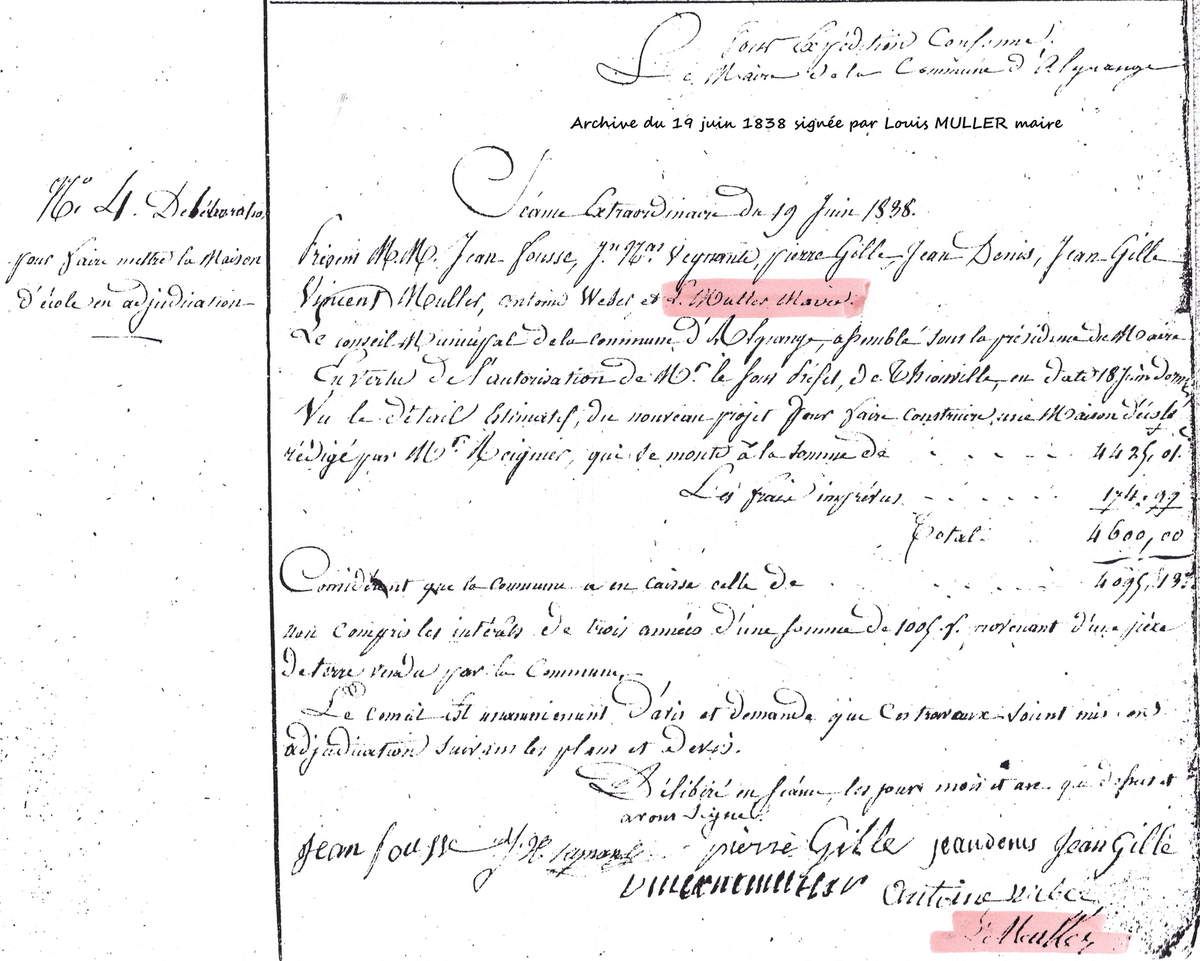 Le Conseil municipal d'Algrange de 1789 à l'annexion (1871)