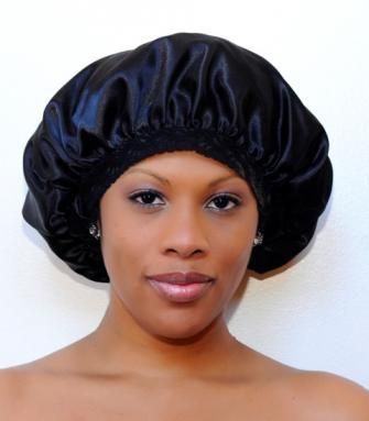 bonnet soie cheveux afro