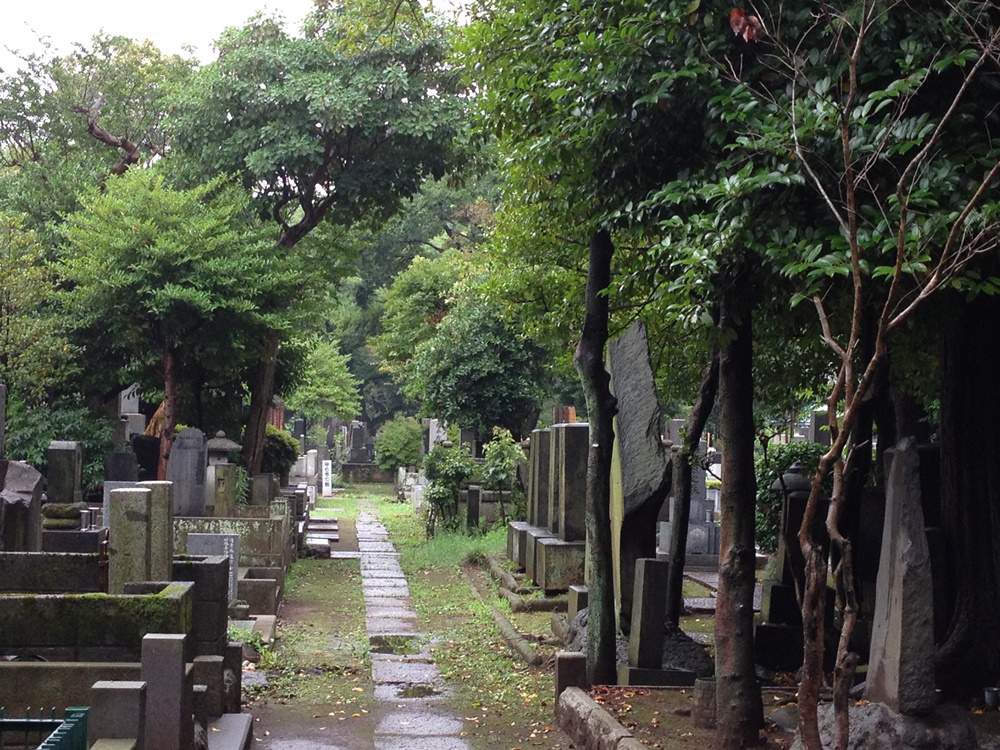 Promenade dans les calmes allées du cimetière Yanaka
