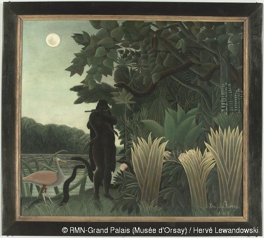 "La charmeuse de serpents" (Henri Rousseau, 1907, huile sur toile, 169 x 189,5 cm)