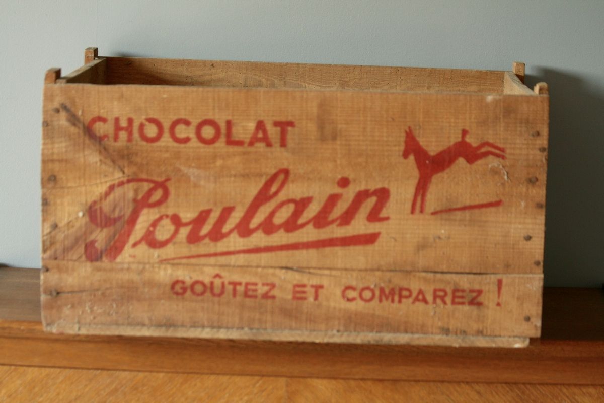 Caisse En Bois Vintage : caisse en bois Chocolat Poulain Ann?es 60 – Vintage – Vintage Family Caisse En Bois Vintage : caisse en bois Chocolat Poulain Ann?es 60 – Vintage – Vintage Family