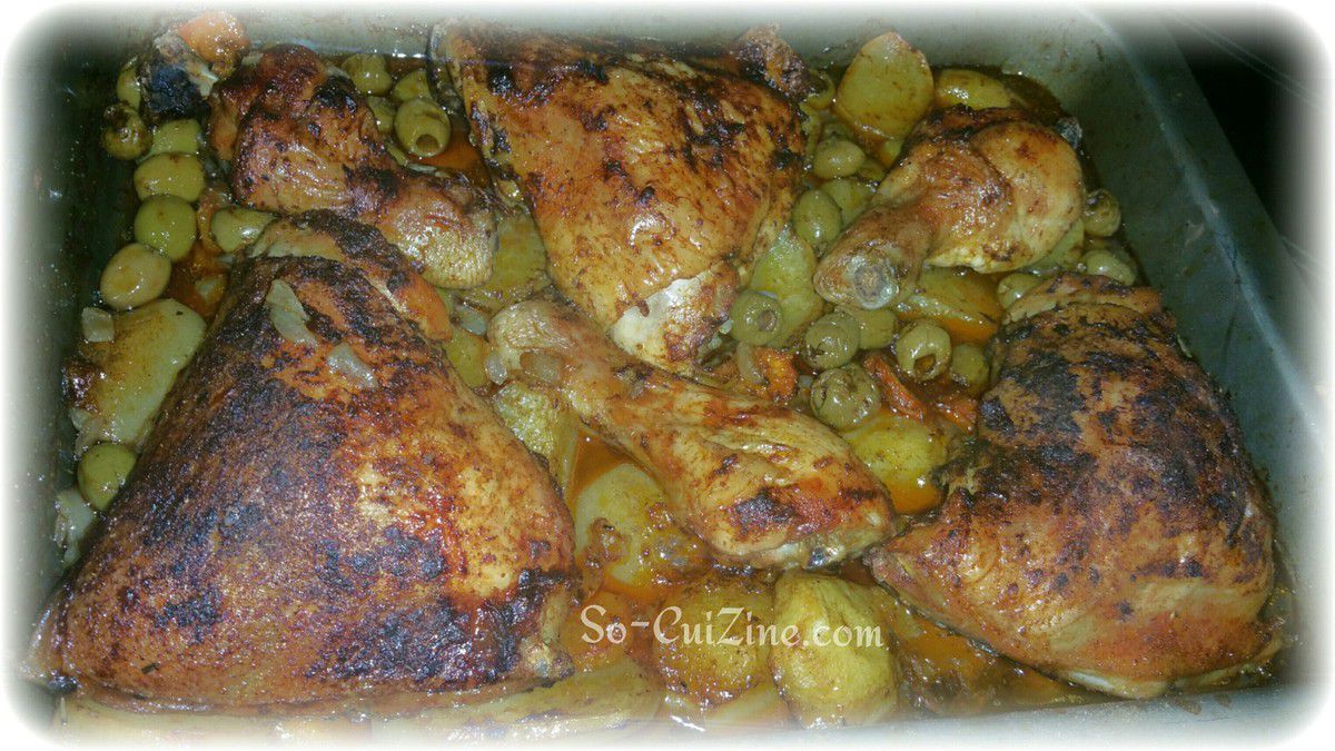 Tajine de poulet aux olives au four - So-CuiZine/Plume & Prose