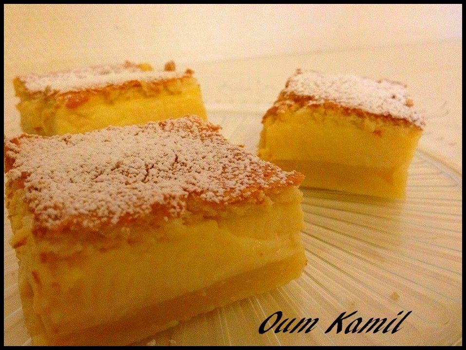 Gâteau " Magique " à la vanille .