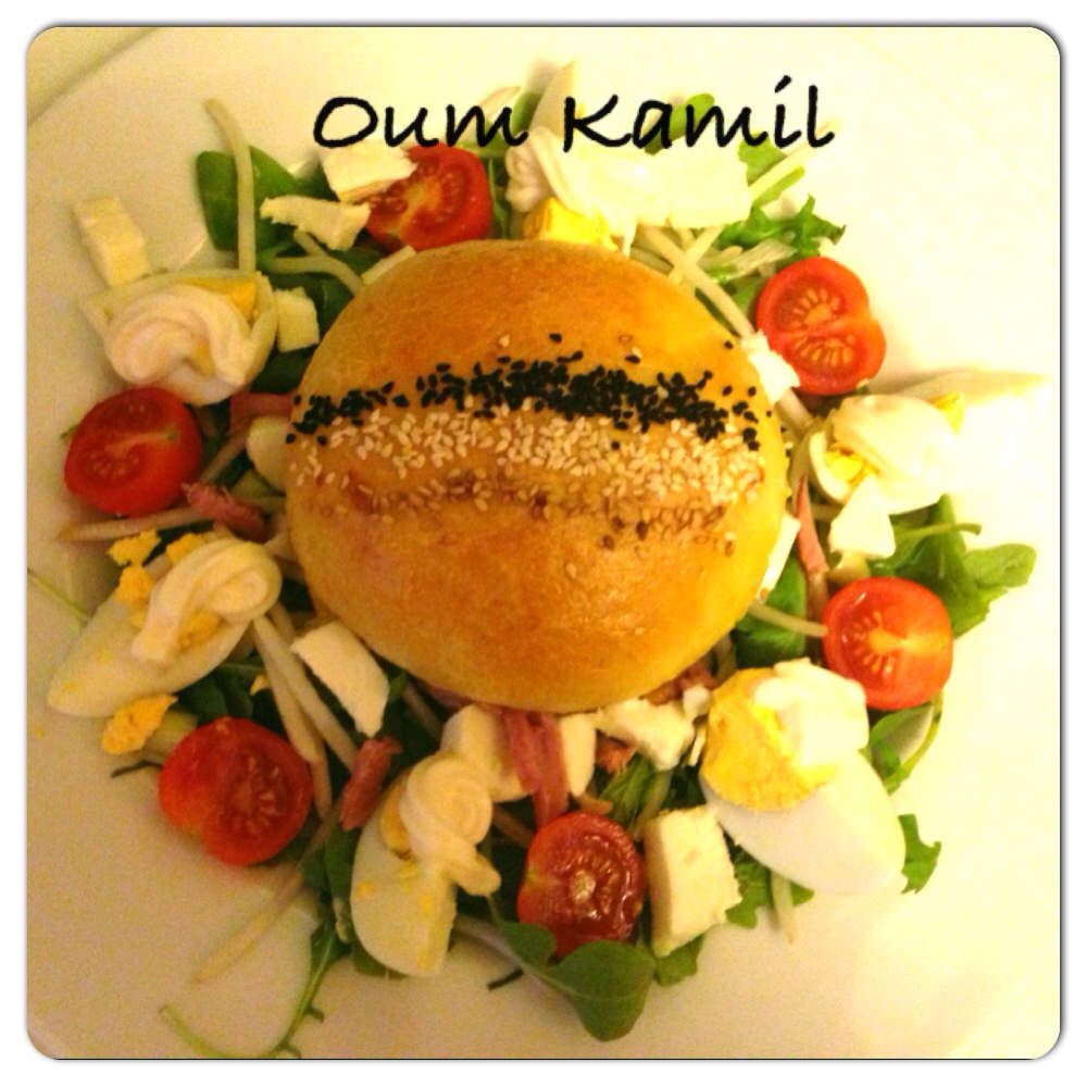 Buns farcis aux crevettes ; courgettes & fromages .