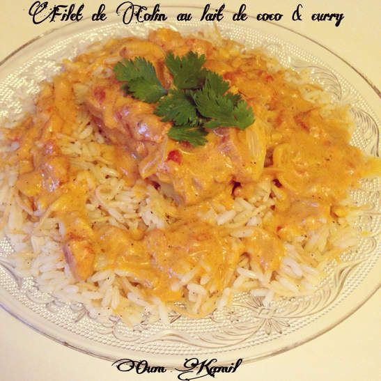 Filet de colin au lait de coco & au curry