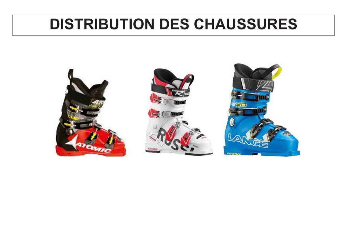 Distribution des chaussures de ski