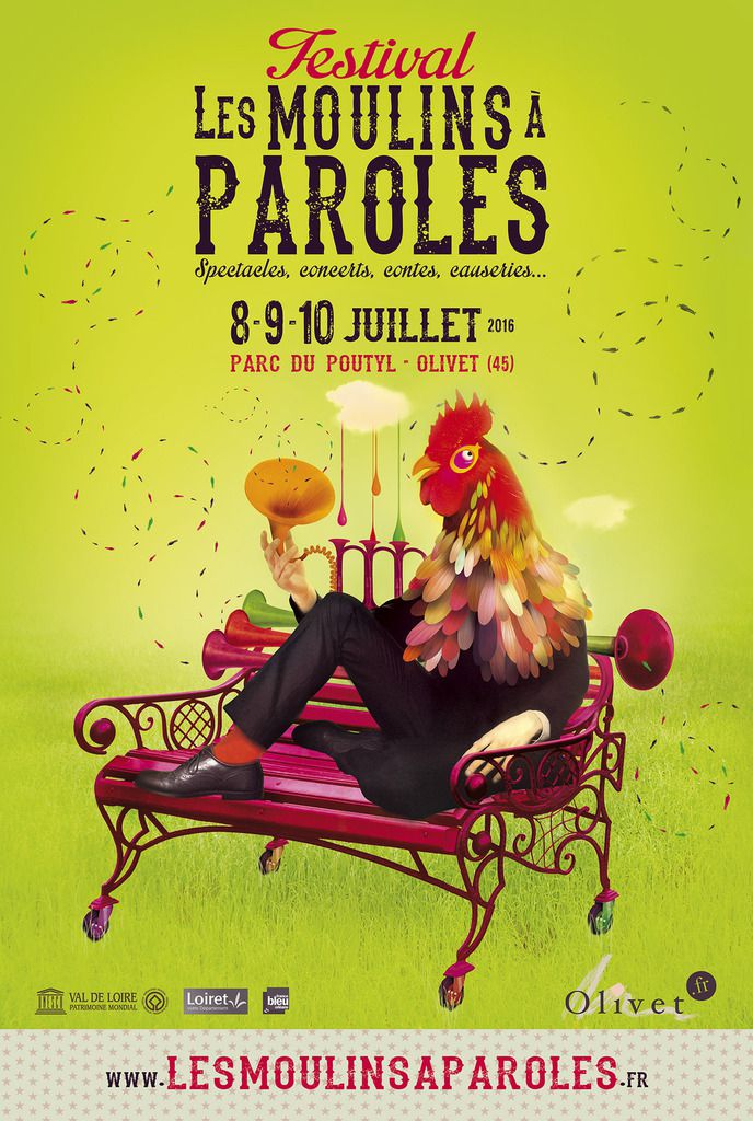 FESTIVAL LES MOULINS A PAROLES 8, 9 et 10 juillet 2016 Olivet(Loiret)  Monsieur de Pourceaugnac le 17 juin à Orléans - VIVRE AUTREMENT VOS LOISIRS  avec Clodelle