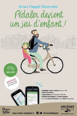 GEOVELO : un site web et une application mobile GRATUITE pour la  circulation cyclable à ORLEANS METROPOLE - VIVRE AUTREMENT VOS LOISIRS avec  Clodelle