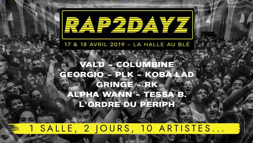 Hip-Hop Rap2dayZ au Printemps de Bourges 2018 : Programmation, réservations  les 17 et 18 avril à la HALLE AU BLÉ - VIVRE AUTREMENT VOS LOISIRS avec  Clodelle