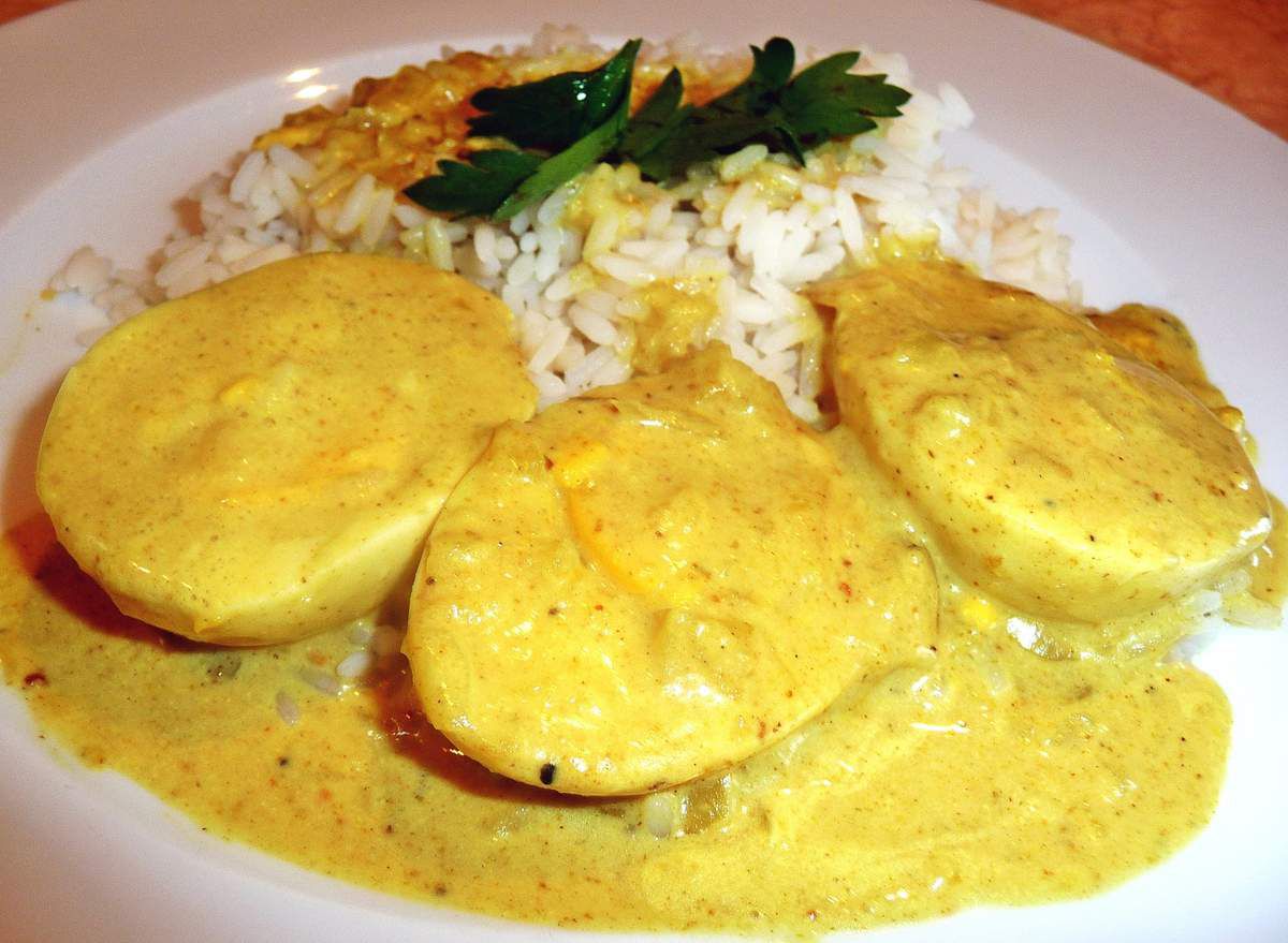 Oeufs au curry - Les recettes de Virginie