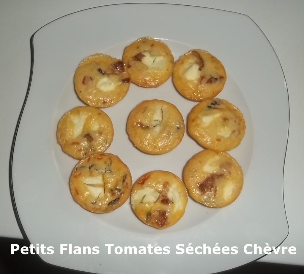 Un Tour en Cuisine #407 - Petits Flans Tomates Confites Chèvre (sans gluten)