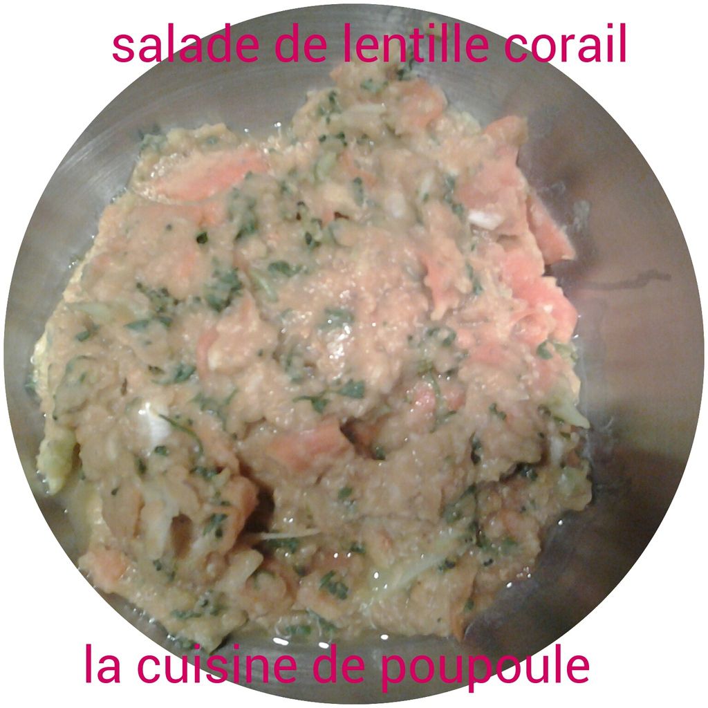 Salade de lentille Corail au thermomix - La cuisine de poupoule