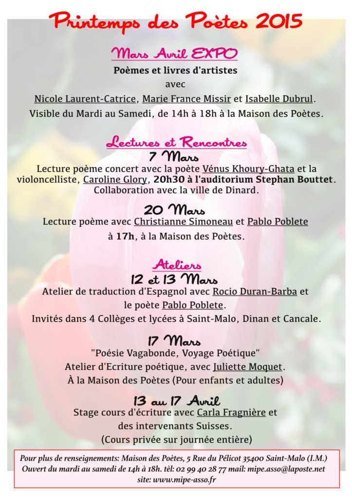a la rencontre du printemps poesie