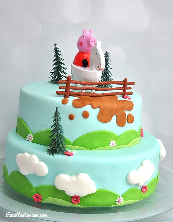 Gâteau d'anniversaire au chocolat Peppa Pig - Amandine Cooking