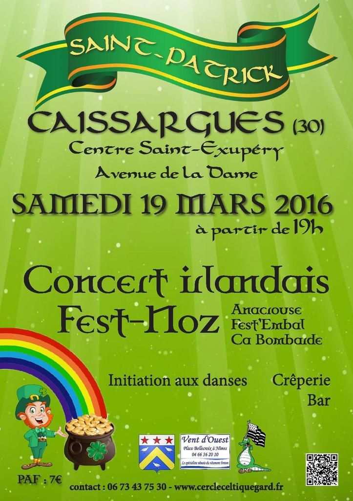 Fêtez la Saint Patrick à Caissargues !