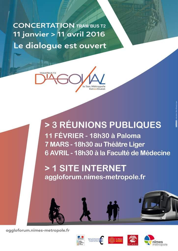 Tram'Bus Diagonal, futur axe de transport de l'agglomération