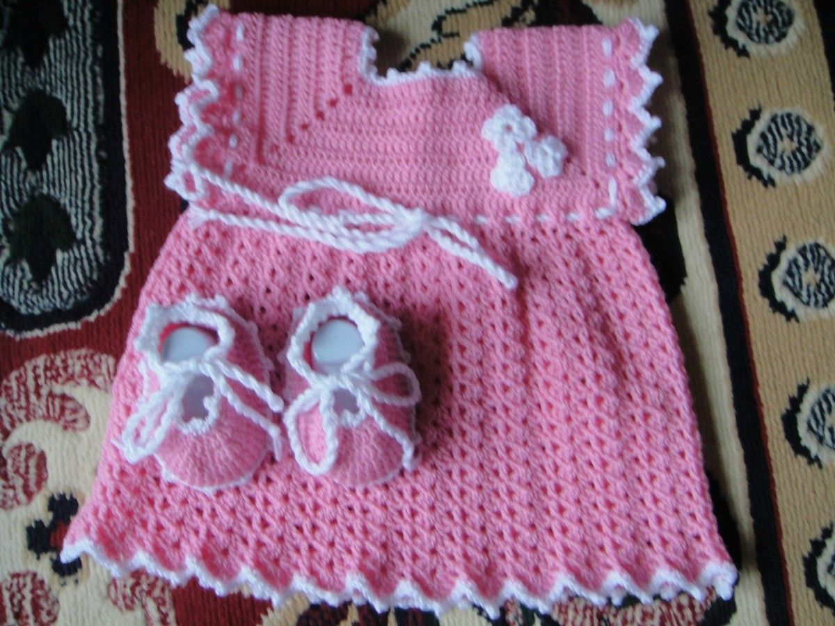 Robe au crochet pour bébé avec explication new arrivals