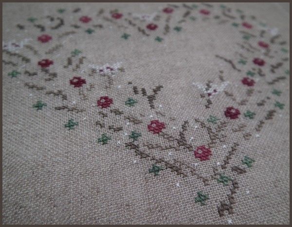 Cœurs d'Hiver - broderie finie