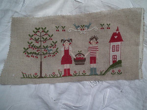 Le temps des cerises - c'est brodé...