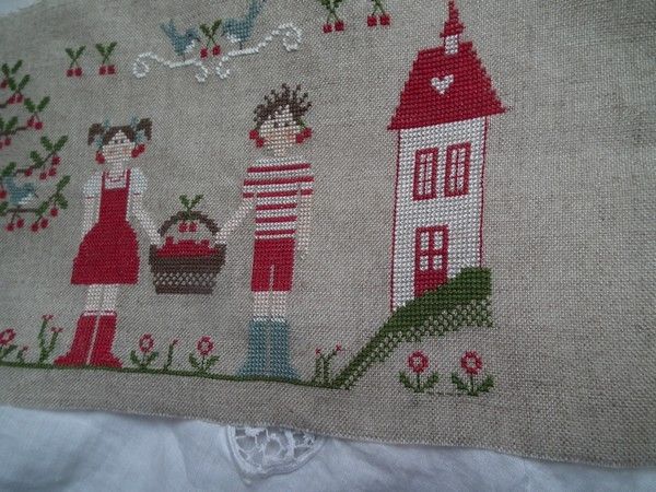 Le temps des cerises - c'est brodé...