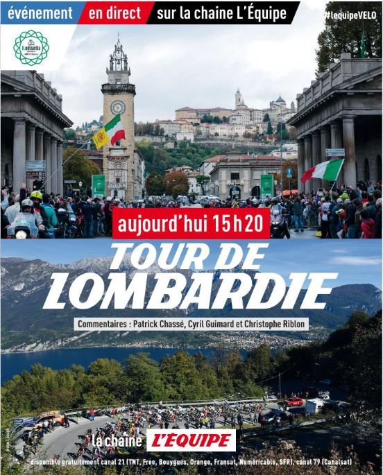 Le Tour De Lombardie En Direct Ce Samedi Sur La Chaine L Equipe Sport Tv