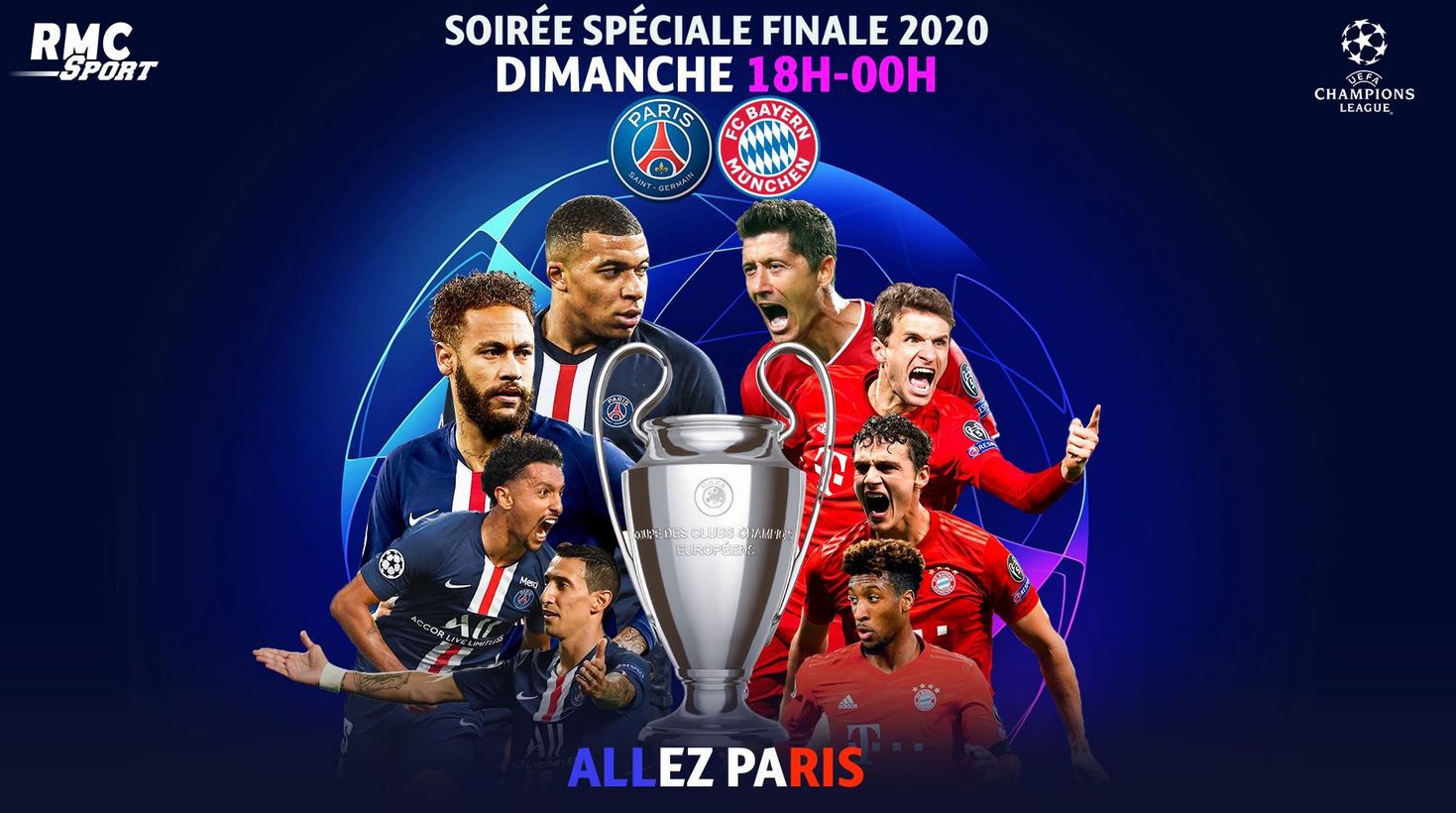 Paris SG / Bayern Munich (Finale Champions League) en direct ce dimanche  sur RMC Sport 1 ! - Sport TV