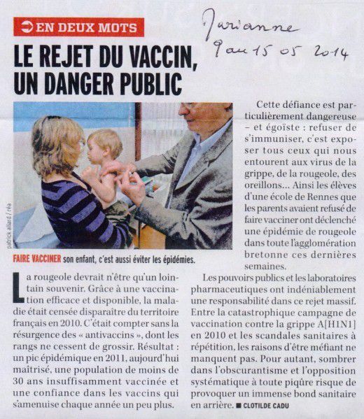 En manque d'arguments, les médias diabolisent les parents qui ne vaccinent pas et tentent de monter les citoyens les uns contre les autres 