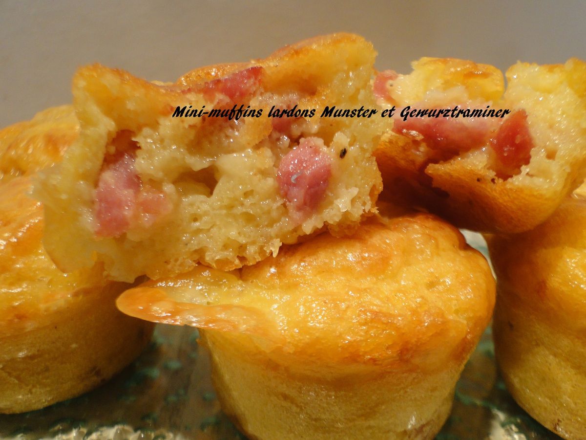 Mini-muffins aux lardons munster et Gewurztraminer