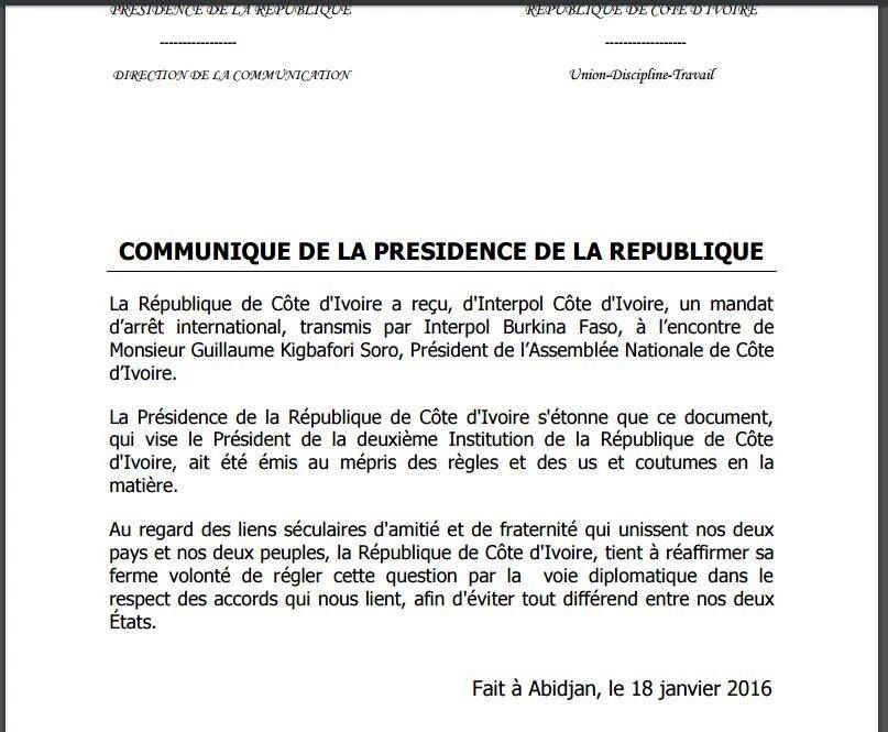 #MandatDarrêtSoro / Décryptage de l'embarrassé et embarrassant communiqué de #Ouattara (#ClaudusKouadio)