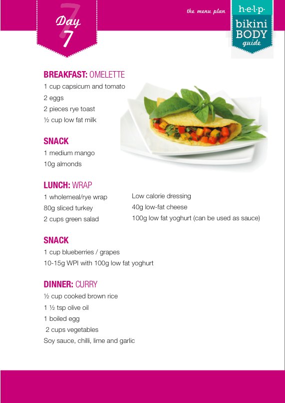 17 Day Diet Meal Plan Example