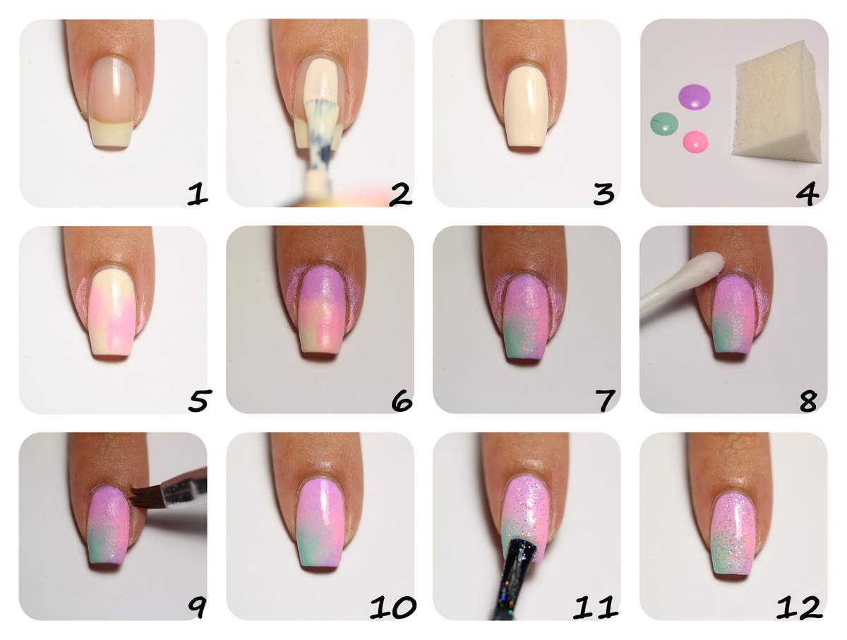 Comment faire un dégradé de couleur sur vos ongles?nail art dégradé de  couleur, tutoriel - NailartAngel