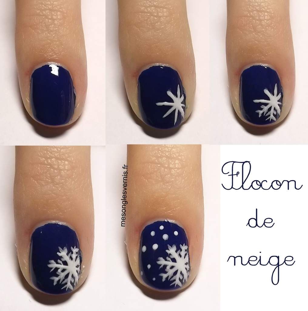 Tuto Flocon De Neige Ongle