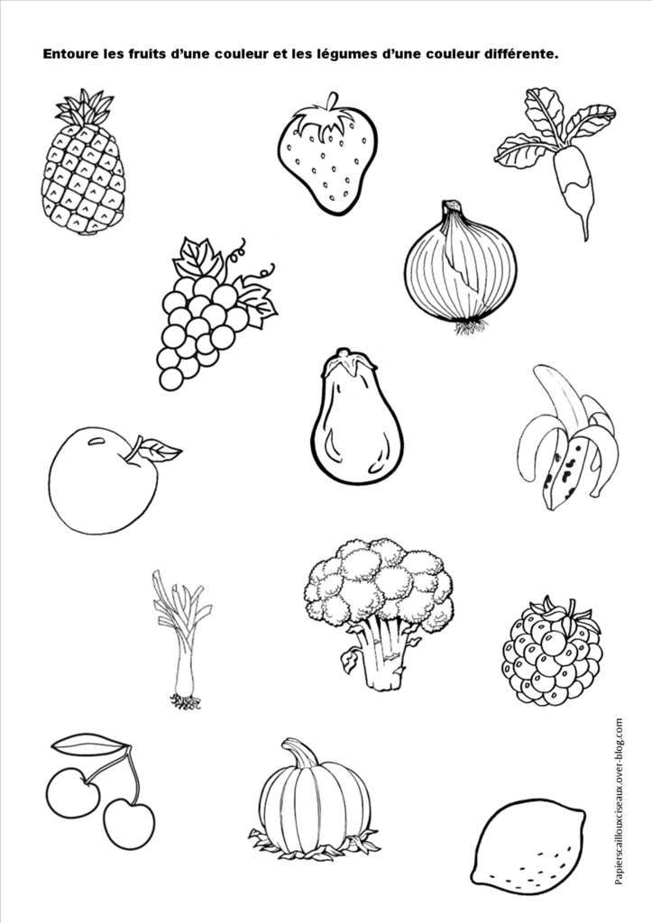 Fruits et légumes - Exercices en CM1