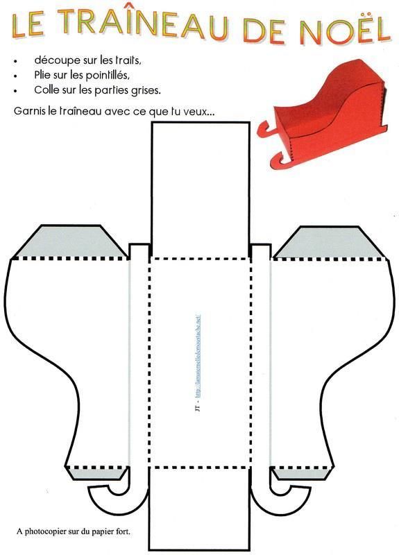 Le traineau du Père Noël - Papiers... Cailloux... Ciseaux...