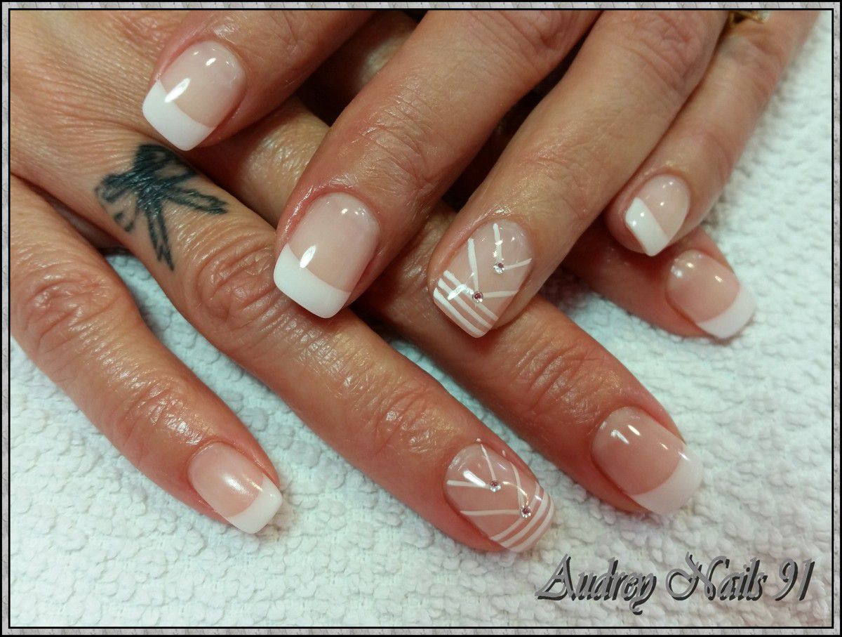 nail art french blanche
