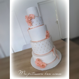 Wedding cake - pièce montée corail 