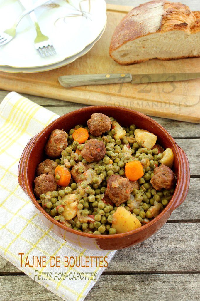 Tajine de boulettes et petits-pois carottes -Cookeo- - 123Gourmandises...