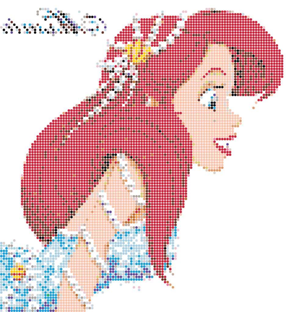 La petite sirène en perles à repasser - pixel art en perle à repasser