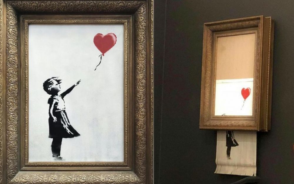 la petite fille au ballon" : Le tableau de Banksy, symbole d'un monde  autodestructeur - fredericgrolleau.com