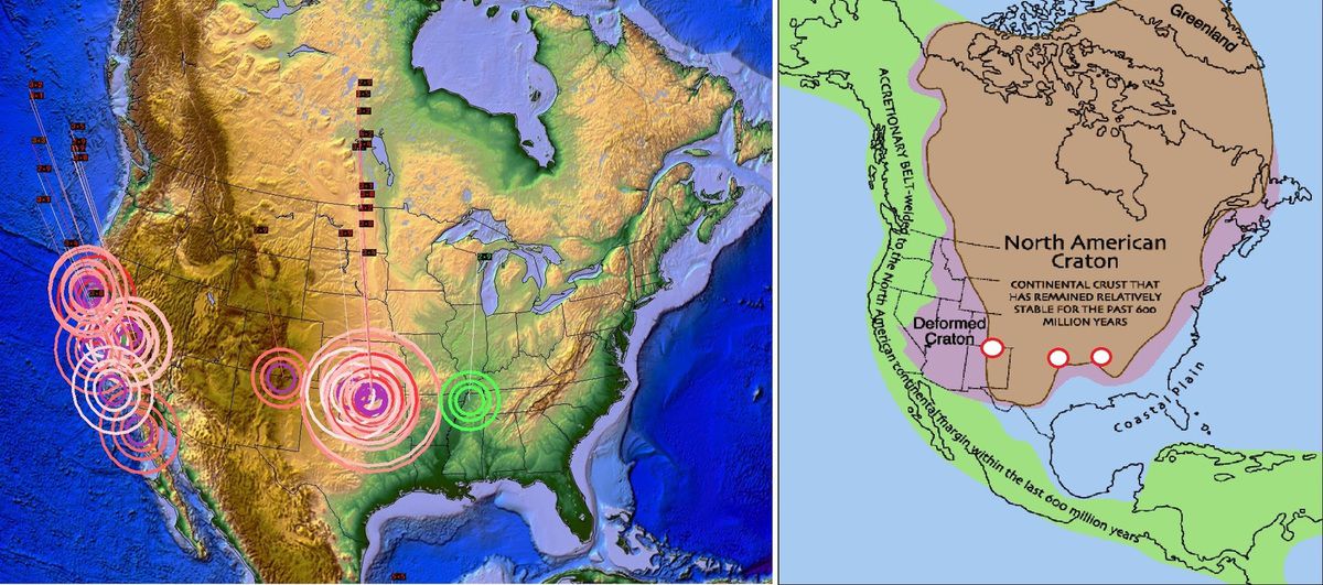 Le craton nord-américain en cours de déplacement – tremblements de terre  au Michigan et au Québec