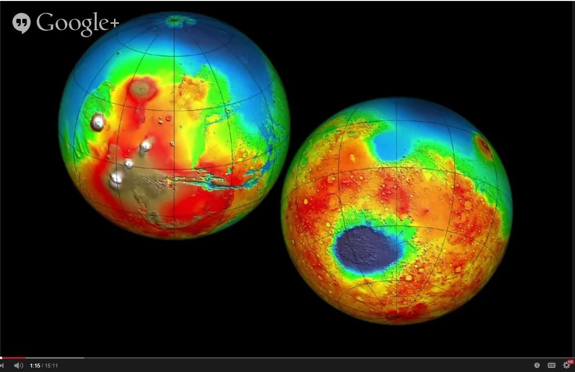 Les cratères de mars