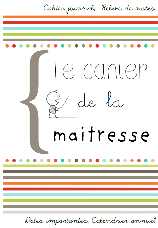Page De Garde Cahier De La Maitersse Cahier journal de la maitresse