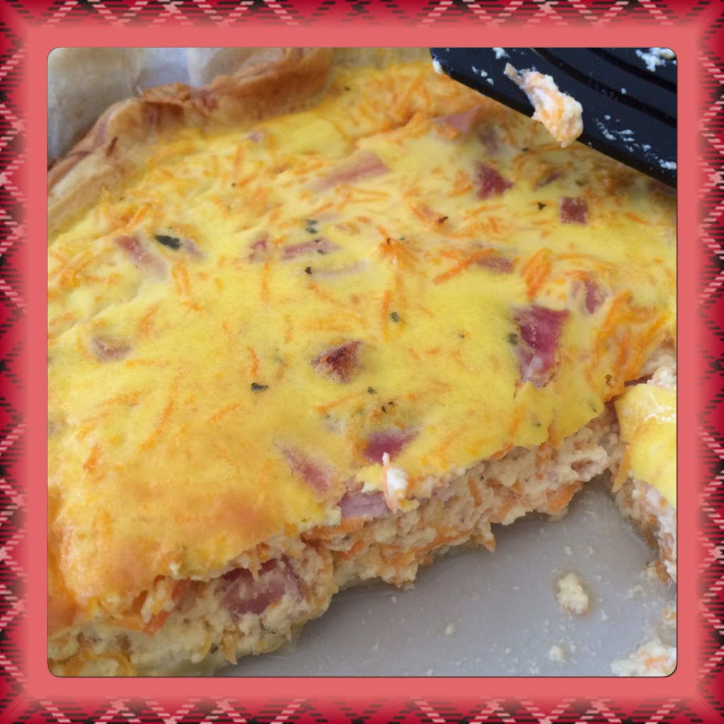Quiche carotte tartare jambon