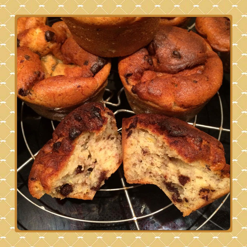 Muffins bananes pépites de chocolat