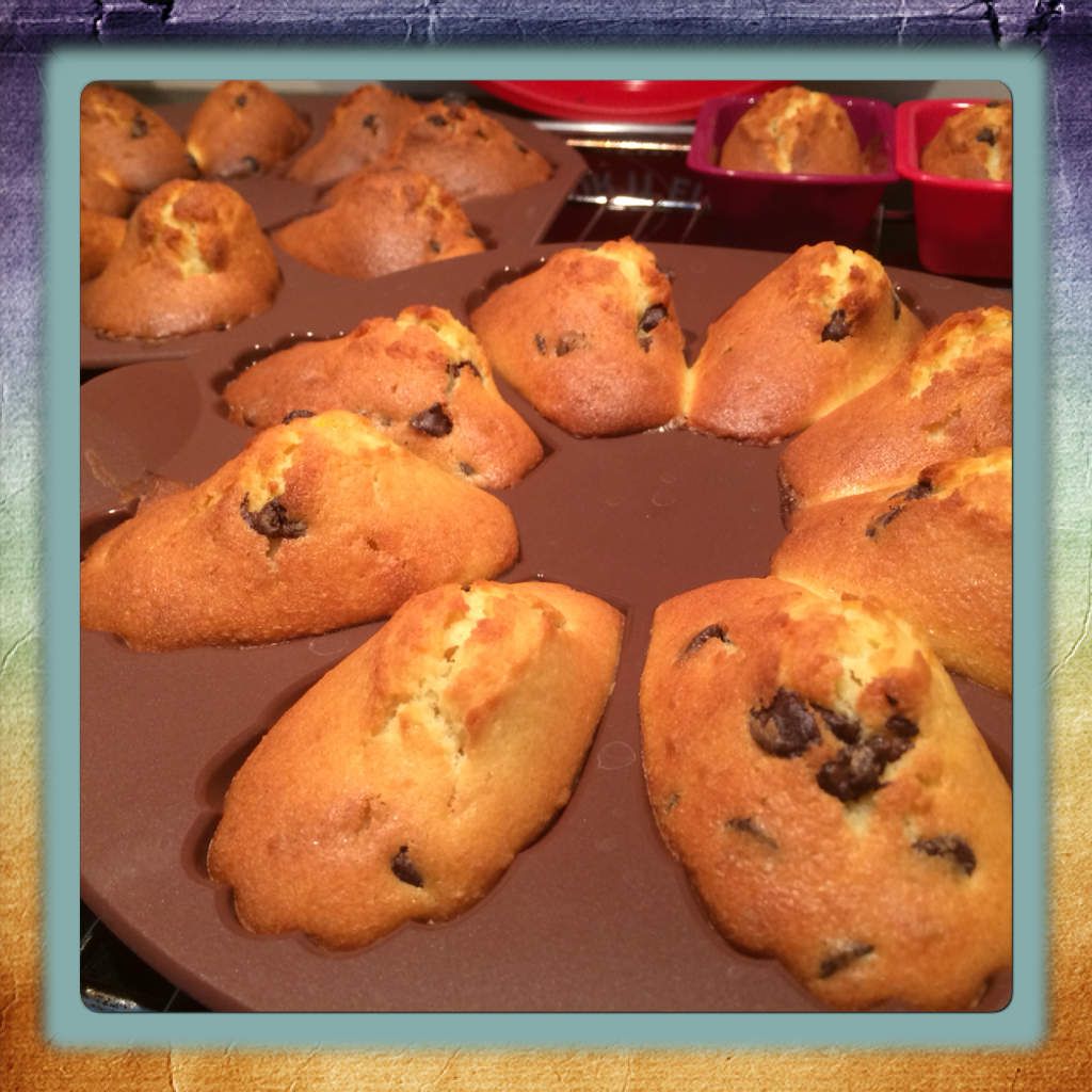 Madeleines orange pépites de chocolat