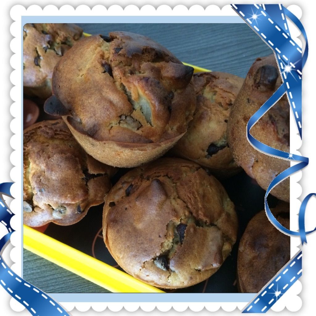 Muffins pommes noix pépites de chocolat