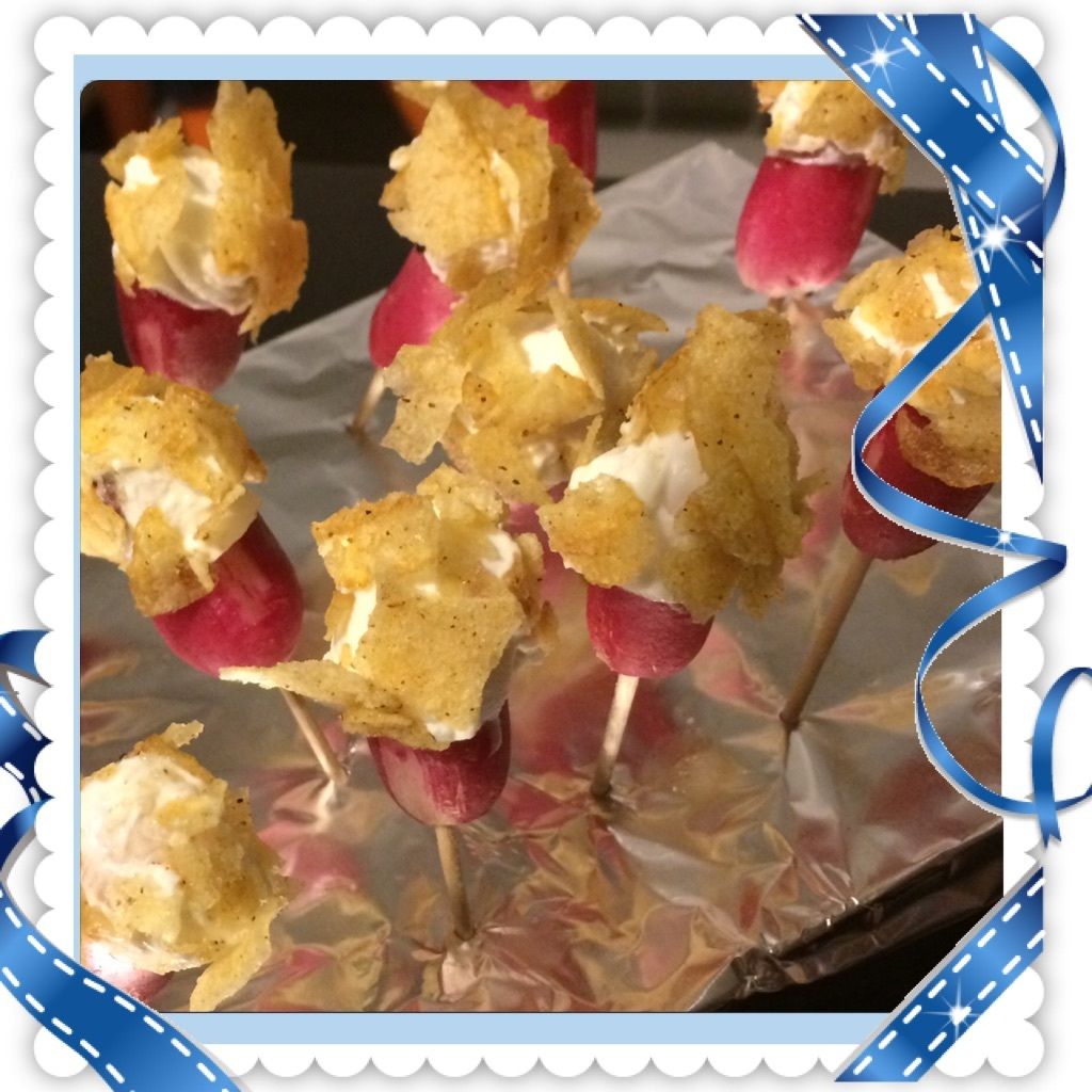 Radis en croute de chips