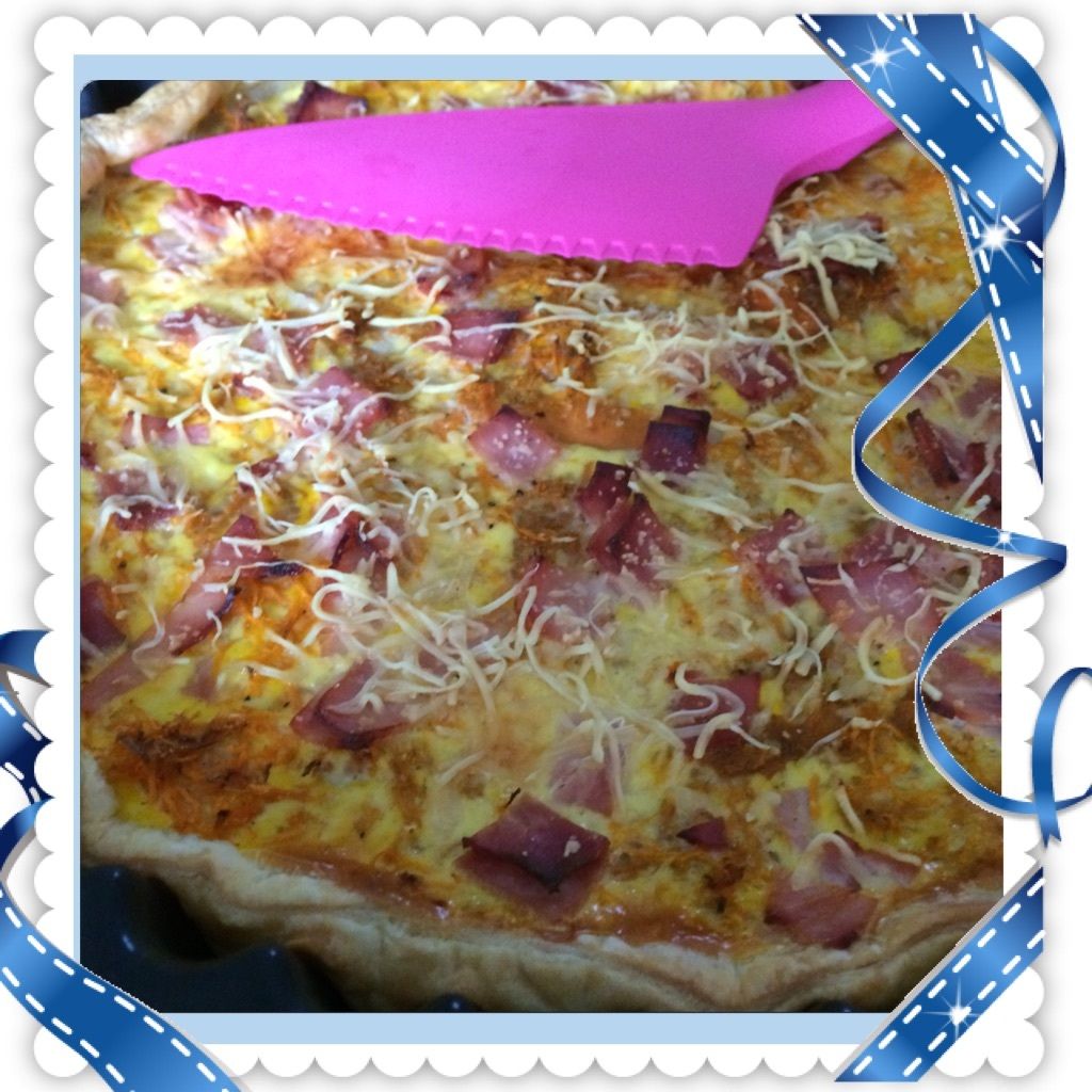 Quiche carotte curry jambon