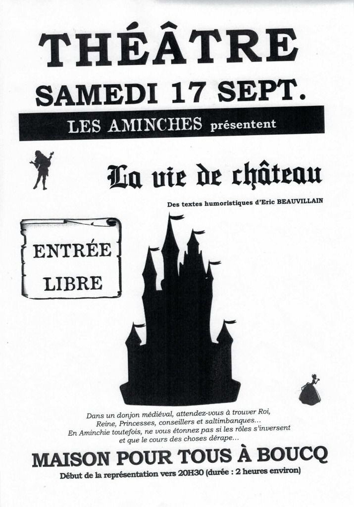 Théâtre à Boucq - Samedi 17 septembre 2016